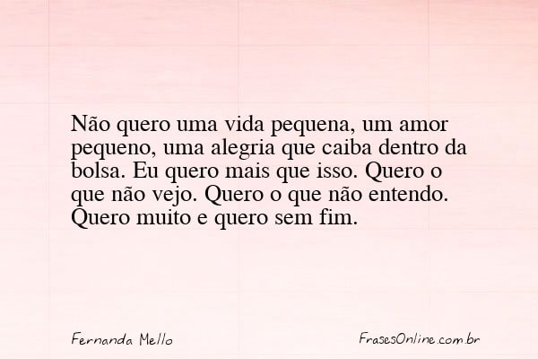 Frase de Fernanda Mello