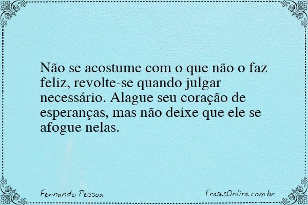 Frase de Fernando Pessoa