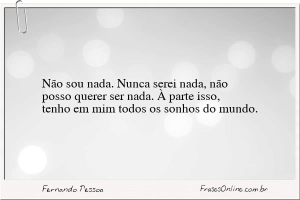 Frase de Fernando Pessoa
