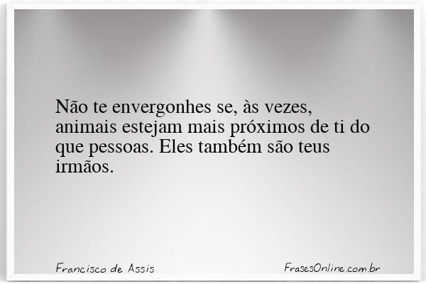 Frase de Francisco de Assis