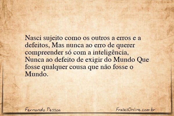 Frase de Fernando Pessoa