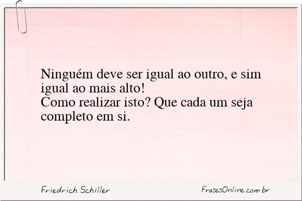 Frase de Friedrich Schiller