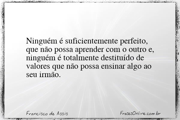 Frase de Francisco de Assis