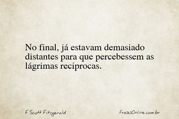 Frase de F. Scott Fitzgerald