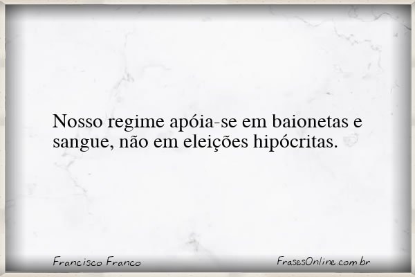 Frase de Francisco Franco