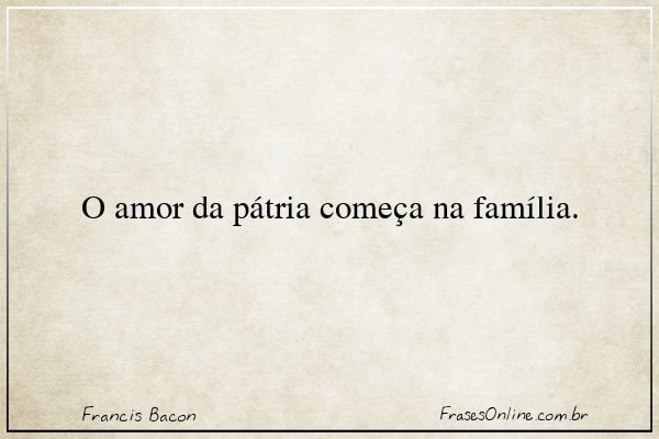Frase de Francis Bacon