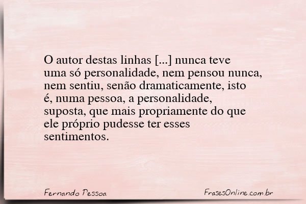 Frase de Fernando Pessoa