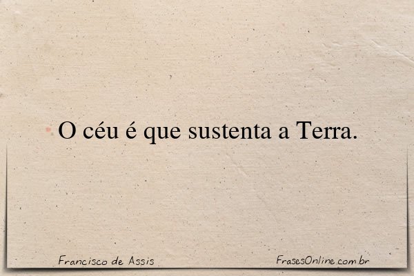Frase de Francisco de Assis