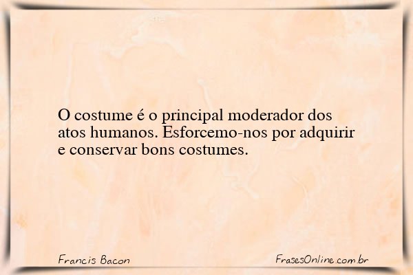 Frase de Francis Bacon