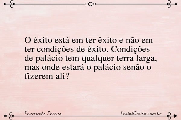 Frase de Fernando Pessoa
