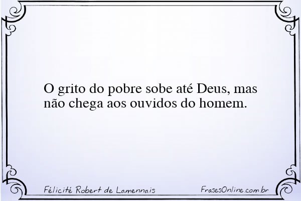 Frase de Félicité Robert de Lamennais