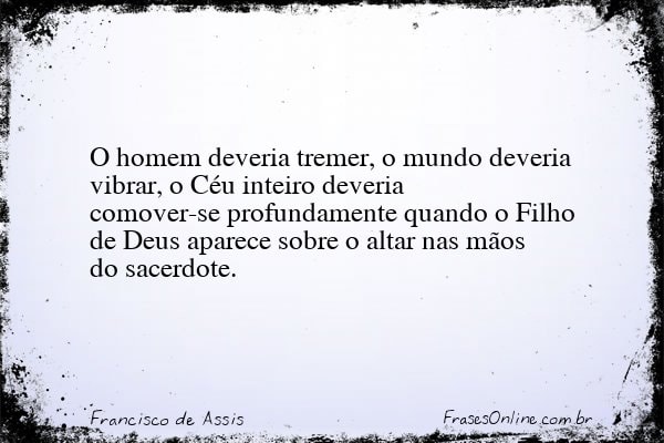 Frase de Francisco de Assis