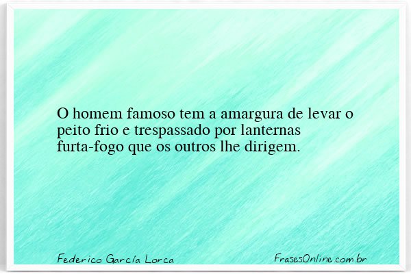 Frase de Federico García Lorca