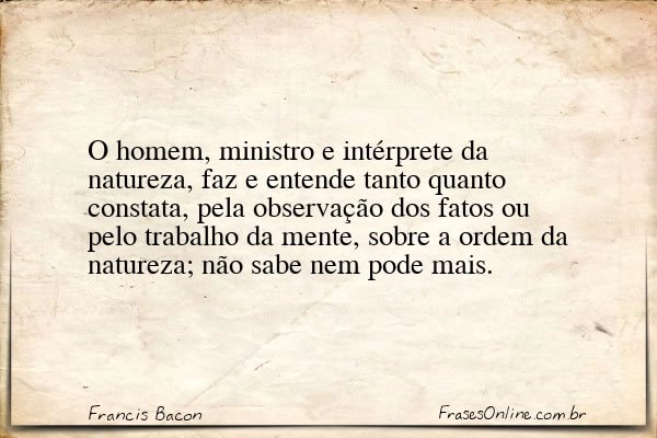 Frase de Francis Bacon