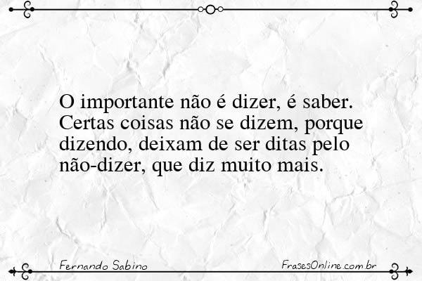 Frase de Fernando Sabino