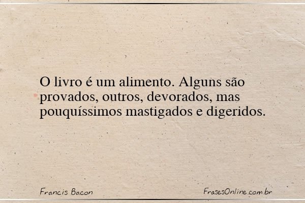 Frase de Francis Bacon