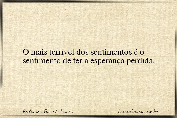 Frase de Federico García Lorca