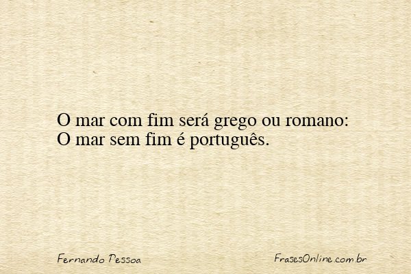 Frase de Fernando Pessoa