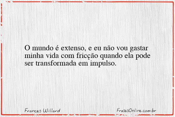 Frase de Frances Willard