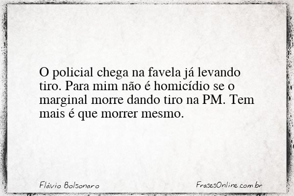 Frase de Flávio Bolsonaro