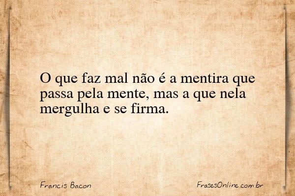 Frase de Francis Bacon