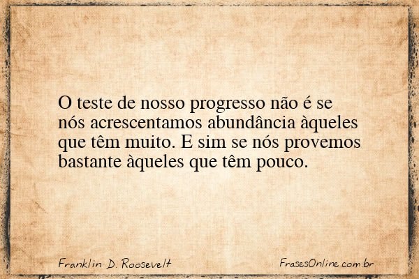 Frase de Franklin D. Roosevelt