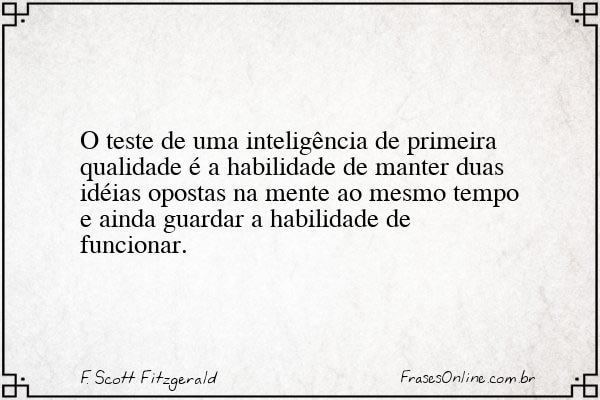 Frase de F. Scott Fitzgerald