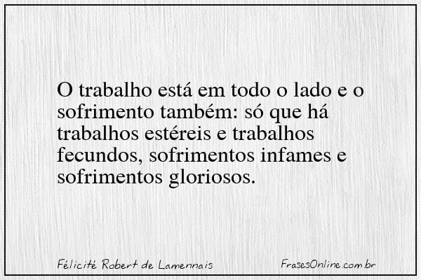 Frase de Félicité Robert de Lamennais