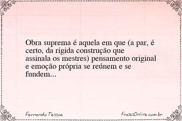 Frase de Fernando Pessoa