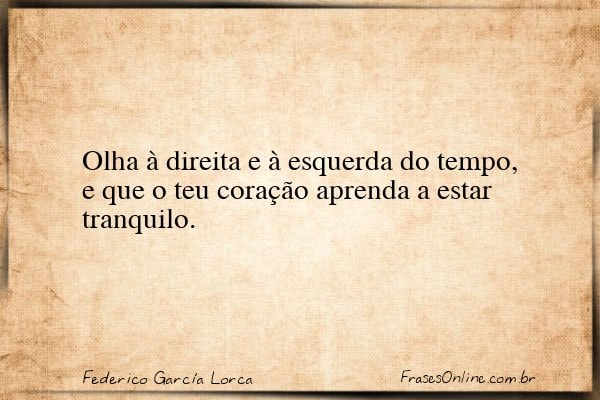 Frase de Federico García Lorca