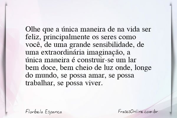 Frase de Florbela Espanca