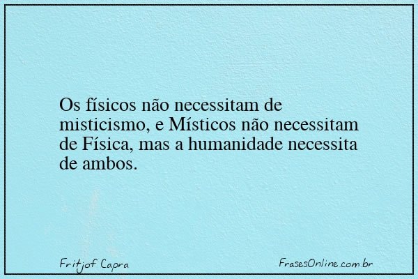 Frase de Fritjof Capra
