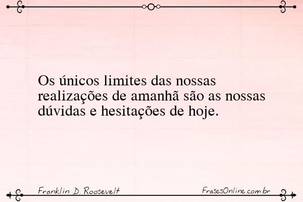 Frase de Franklin D. Roosevelt