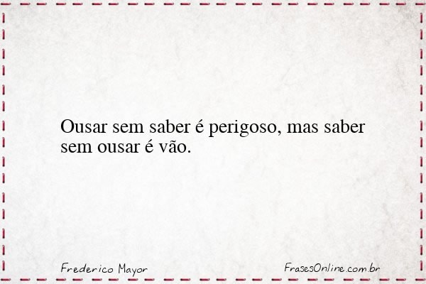 Frase de Frederico Mayor