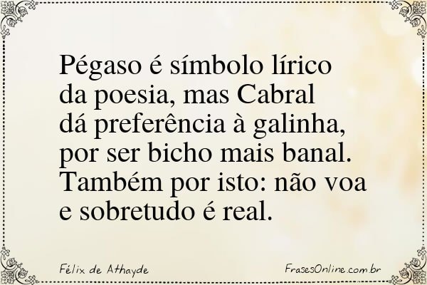 Frase de Félix de Athayde