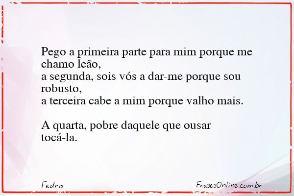 Frase de Fedro