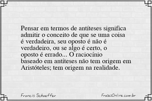 Frase de Francis Schaeffer