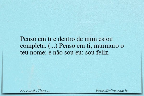 Frase de Fernando Pessoa