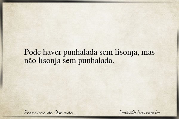 Frase de Francisco de Quevedo