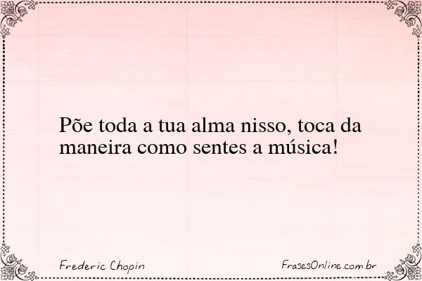 Frase de Frederic Chopin