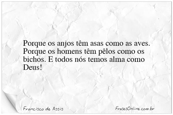 Frase de Francisco de Assis