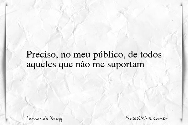 Frase de Fernanda Young
