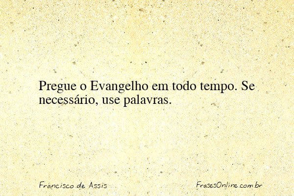 Frase de Francisco de Assis