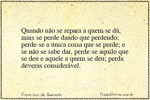 Frase de Francisco de Quevedo