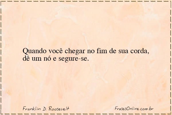 Frase de Franklin D. Roosevelt
