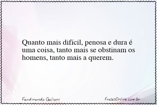 Frase de Ferdinando Galiani