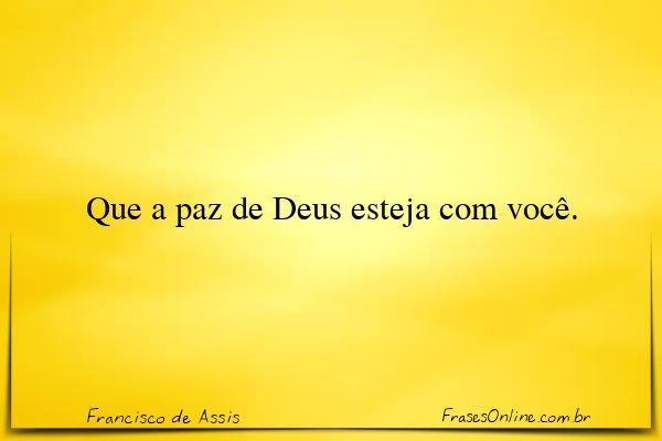 Frase de Francisco de Assis