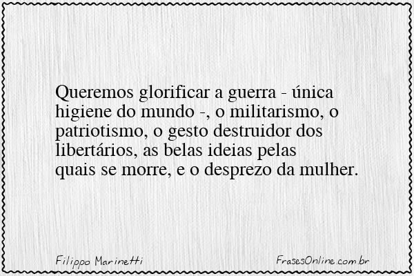 Frase de Filippo Marinetti