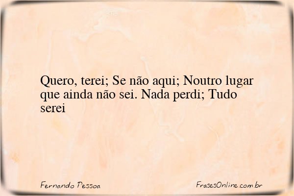 Frase de Fernando Pessoa