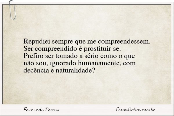 Frase de Fernando Pessoa